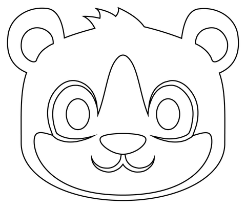 Hamster Face Coloring Page